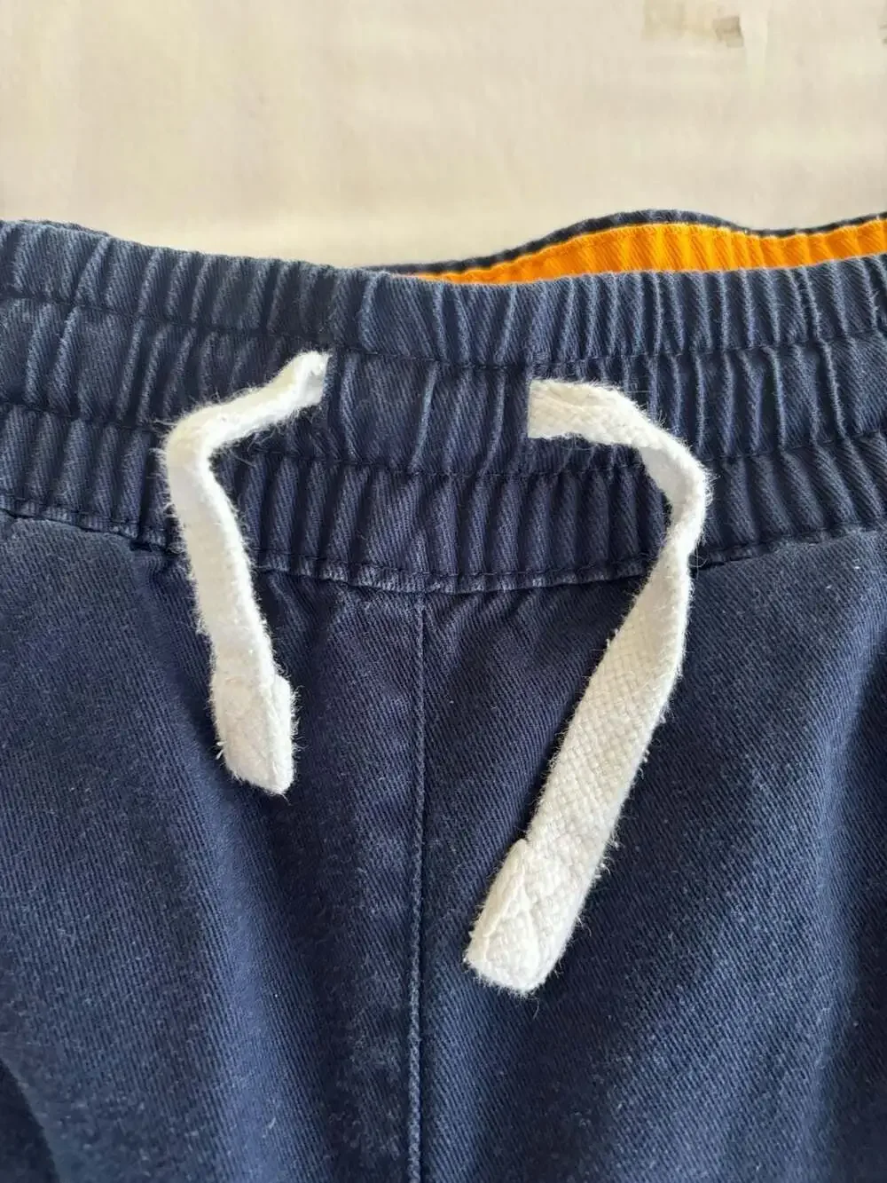 Nike Shorts Size L Navy Blue Yellow White Striped Canvas
